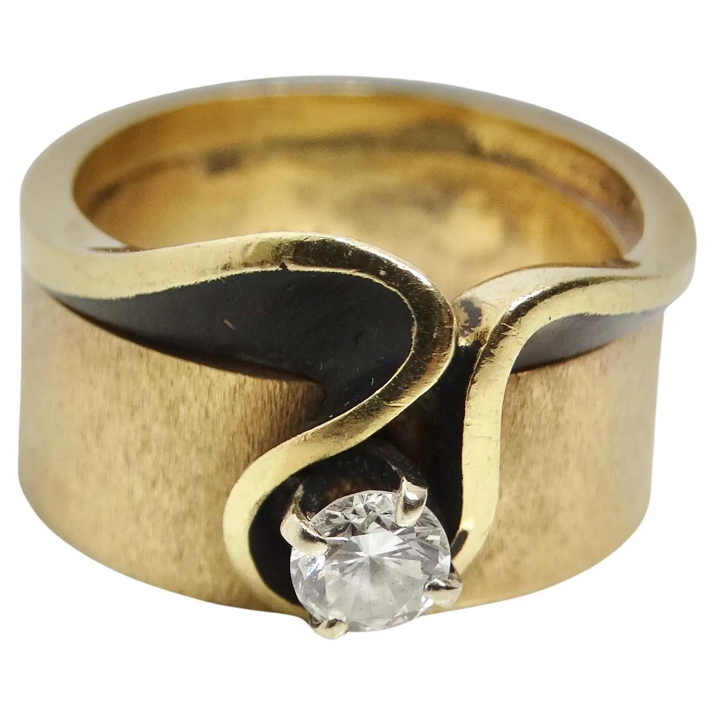 14K Gold 1960s Diamond Ring