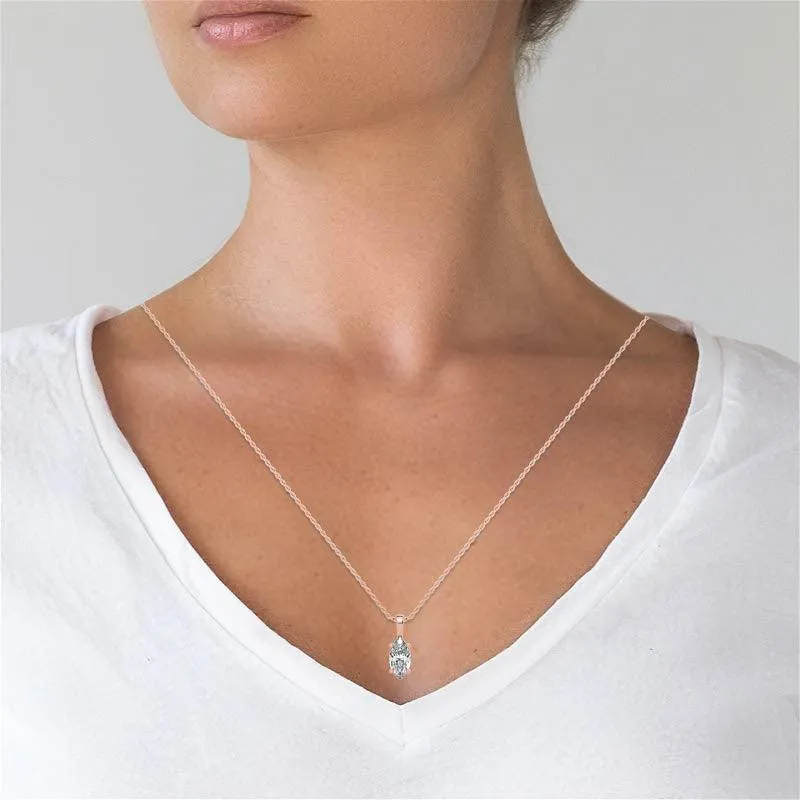 925 Sterling Silver Round Elegance Solitaire Pendant AUS-669