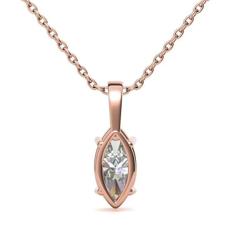 925 Sterling Silver Round Elegance Solitaire Pendant AUS-669