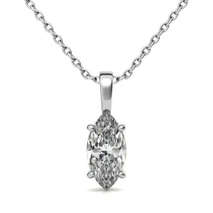 925 Sterling Silver Round Elegance Solitaire Pendant AUS-669
