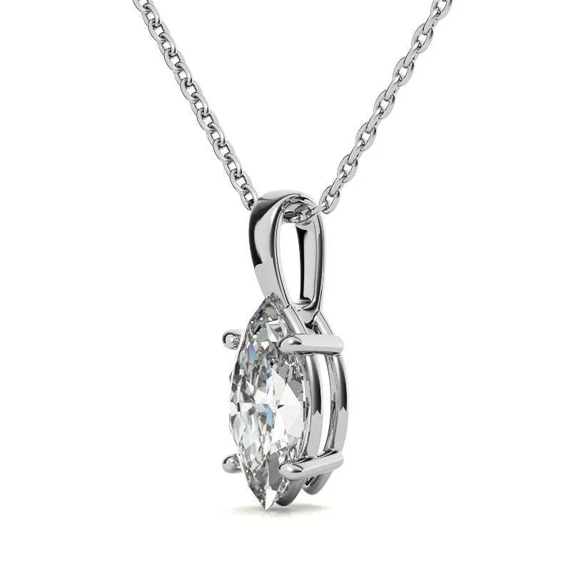 925 Sterling Silver Round Elegance Solitaire Pendant AUS-669