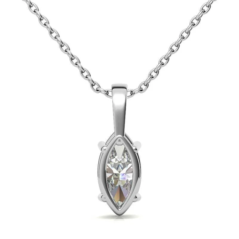 925 Sterling Silver Round Elegance Solitaire Pendant AUS-669