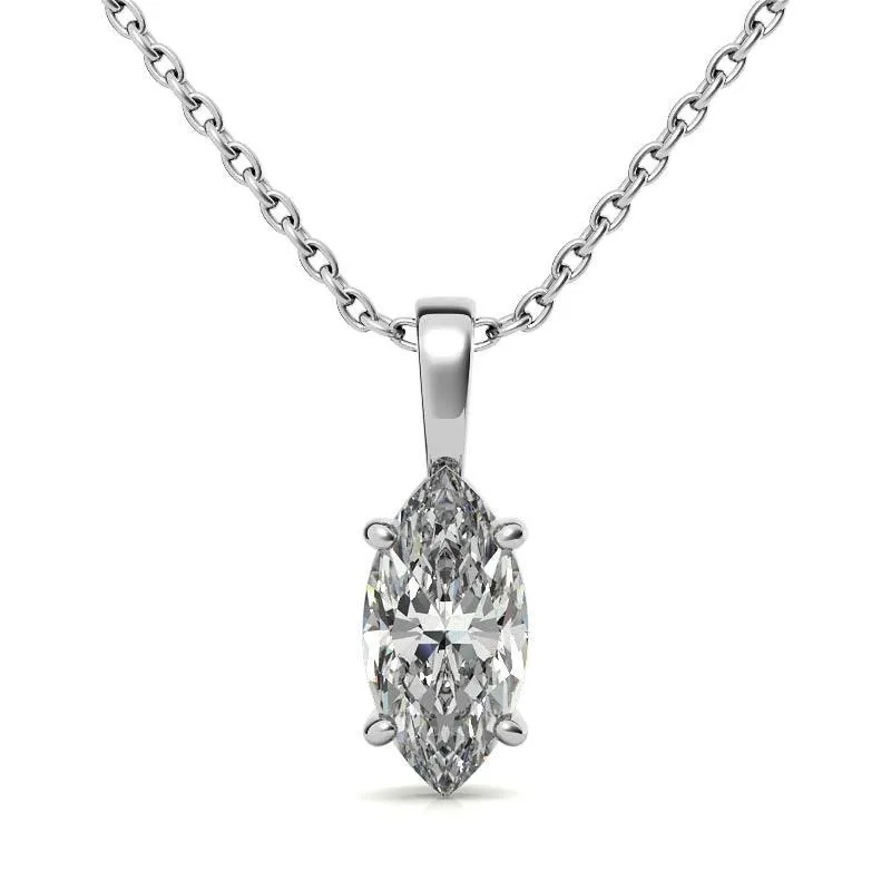925 Sterling Silver Round Elegance Solitaire Pendant AUS-669