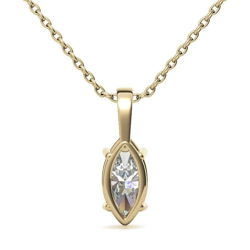 925 Sterling Silver Round Elegance Solitaire Pendant AUS-669