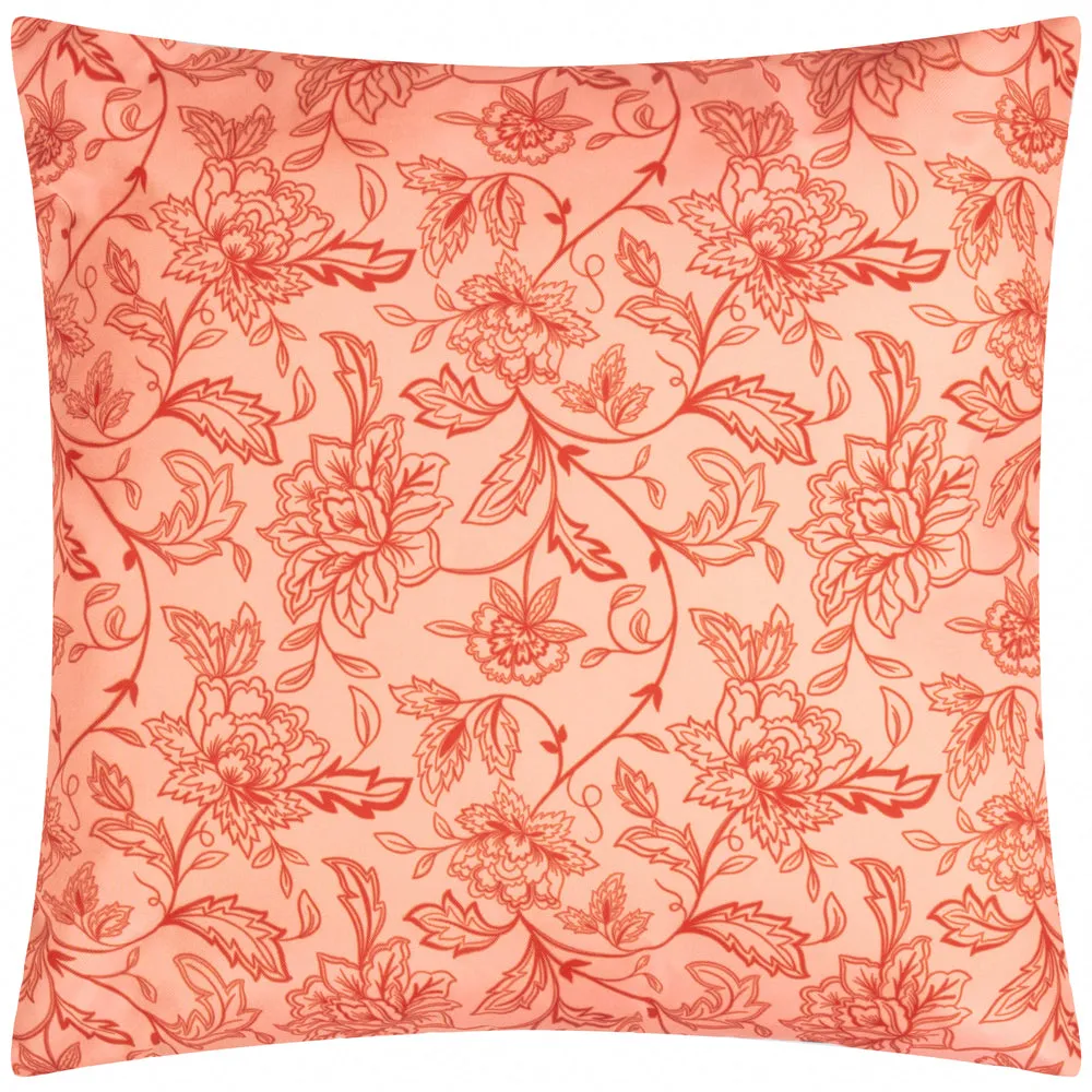 Anemone Peaches Printed Outdoor Cushion Multicolour