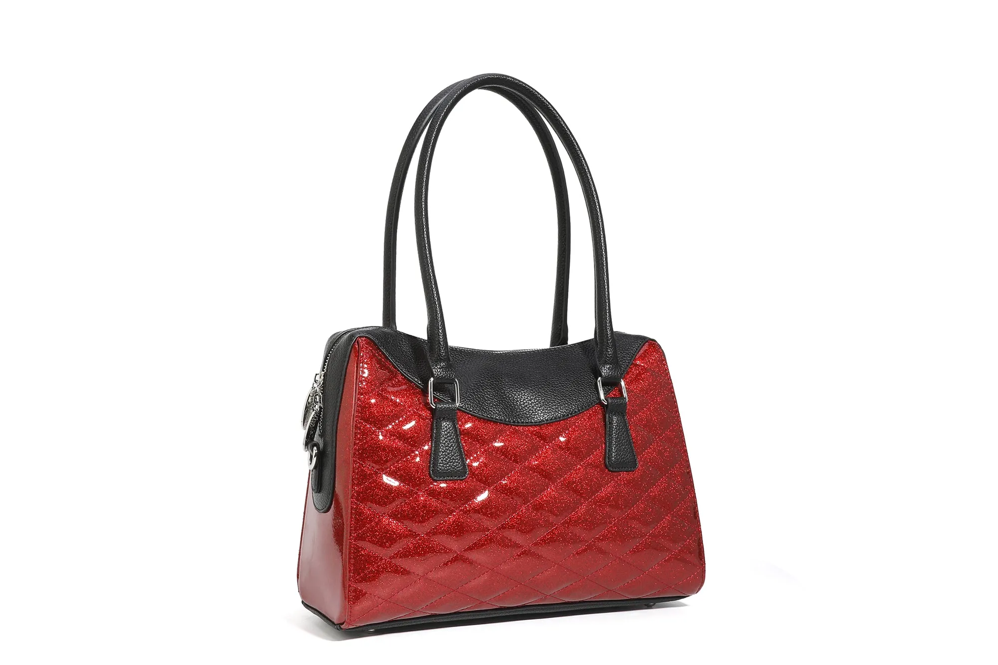 Black and Red Rum Sparkle Route 66 Tote