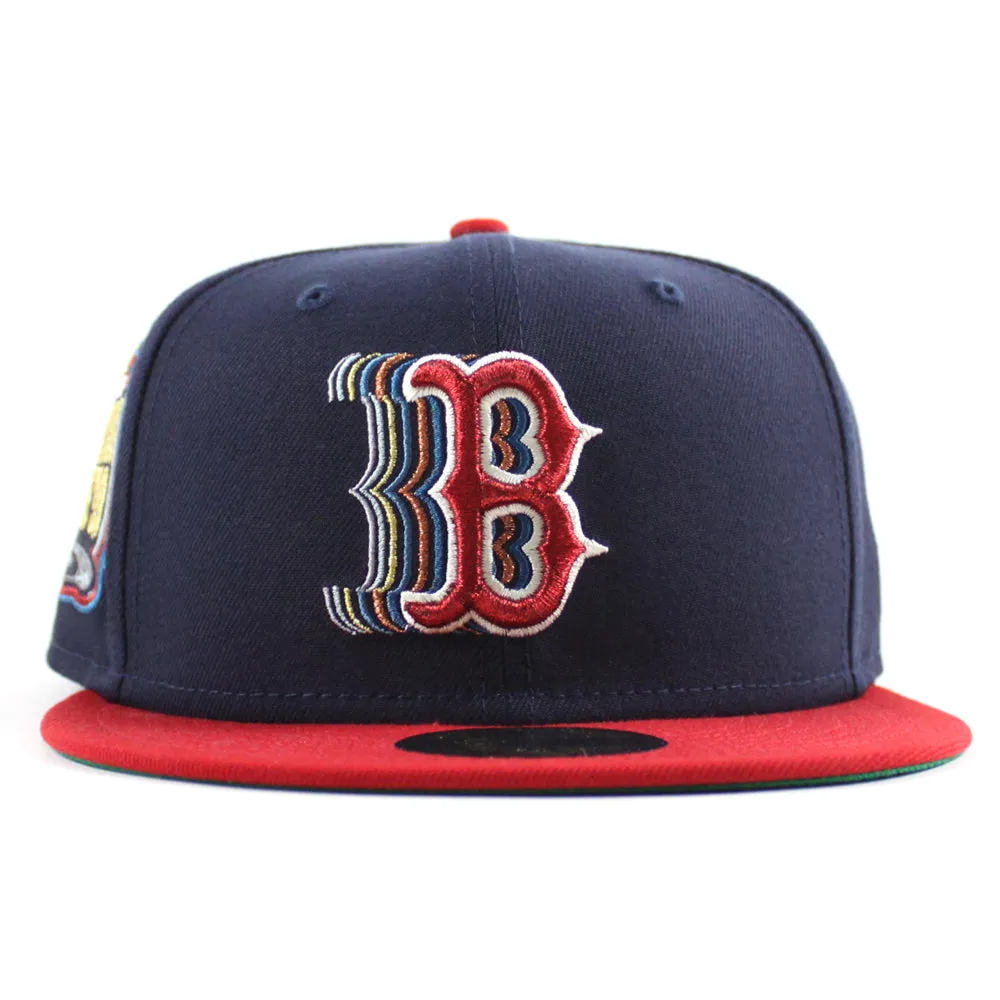 Boston Red Sox 1999 All Star Game New Era 59Fifty Fitted Hat (Navy Scarlet Red Green Under Brim)