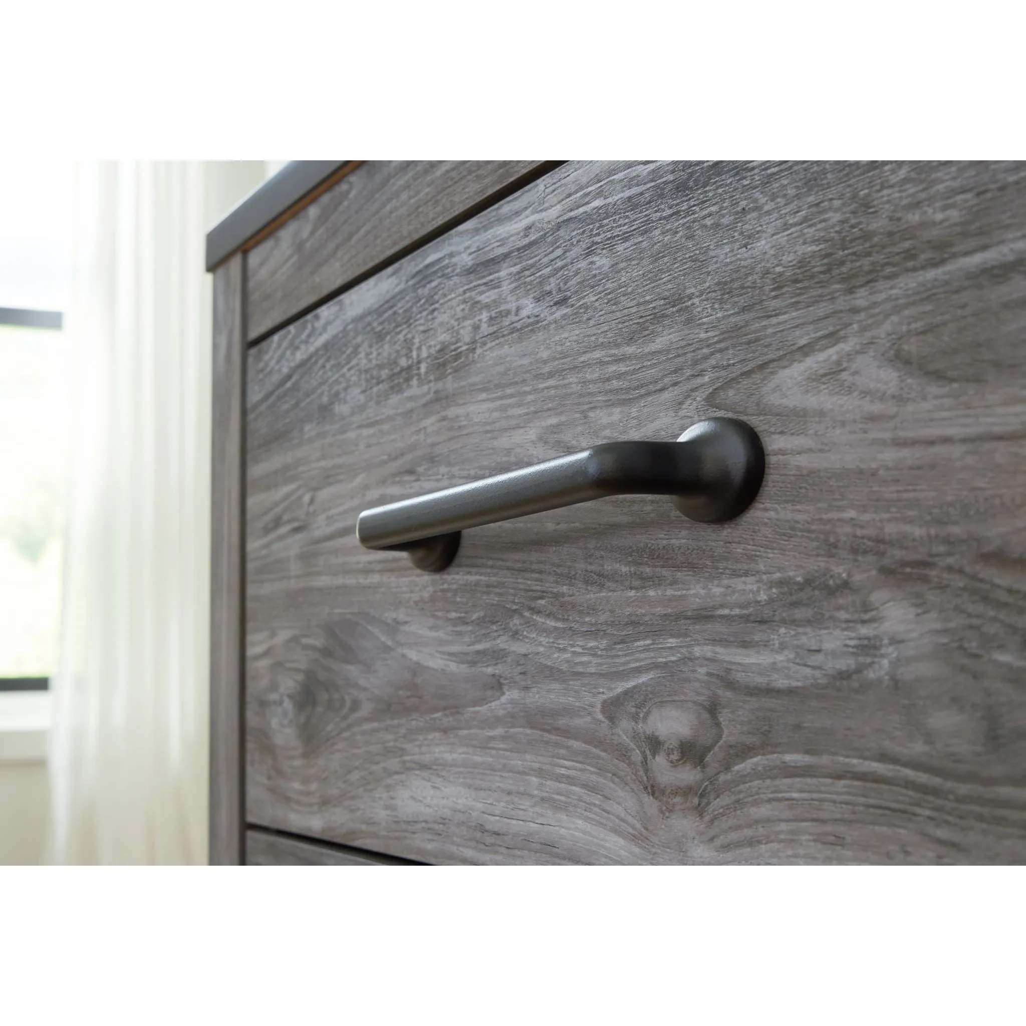 Bronyan Dresser and Mirror - Dark Gray