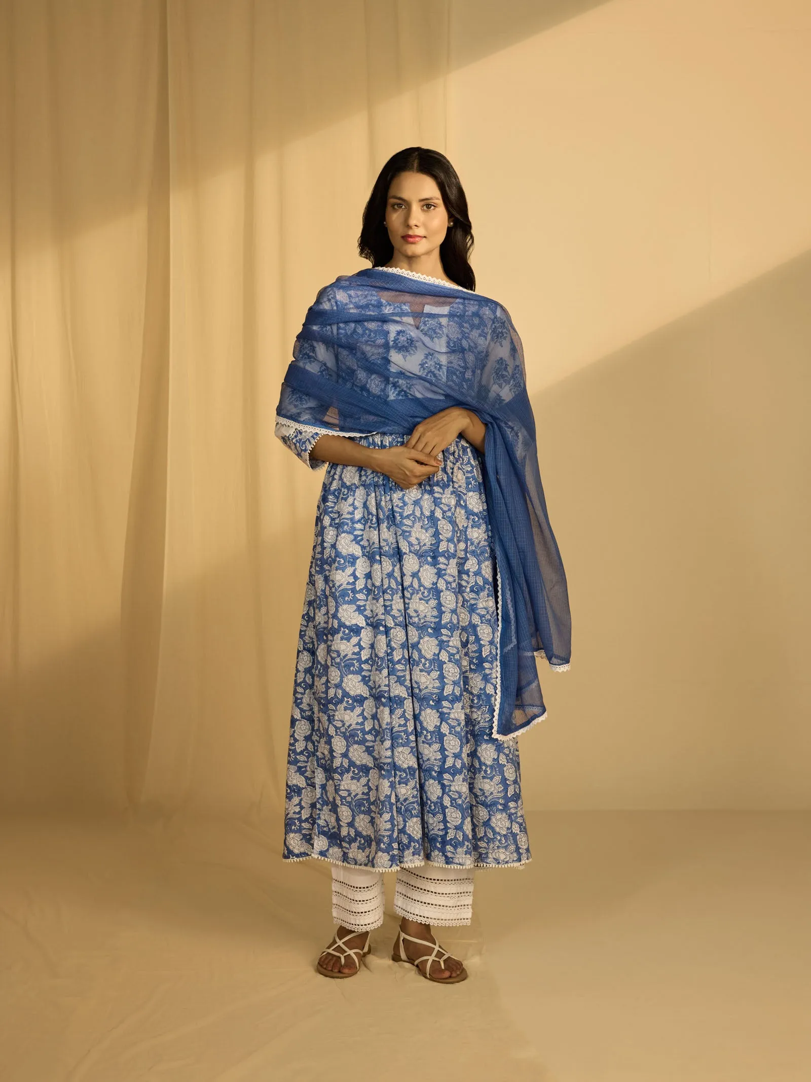 Busy Blue Kota Dupatta
