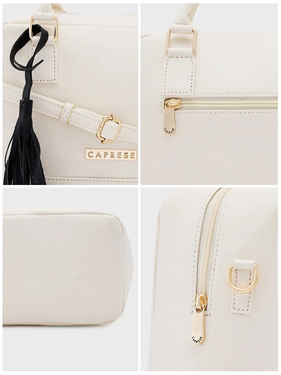 Caprese Jones Satchel Small Off White