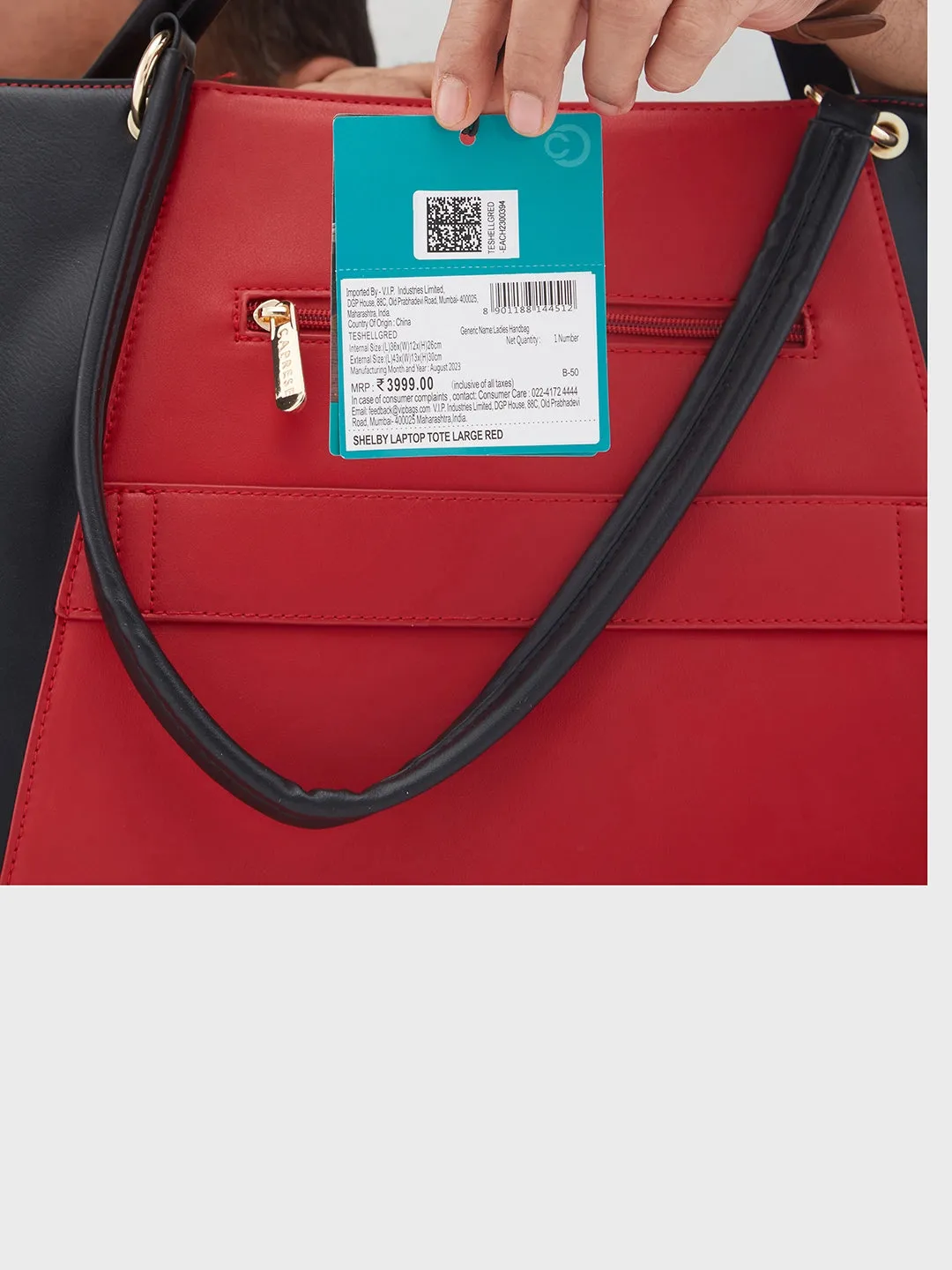 Caprese Shelby Laptop Tote Large Red