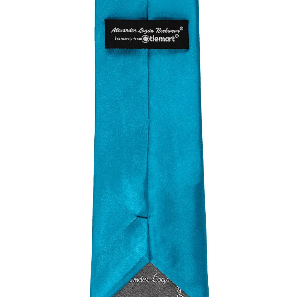 Caribbean Blue Solid Color Necktie
