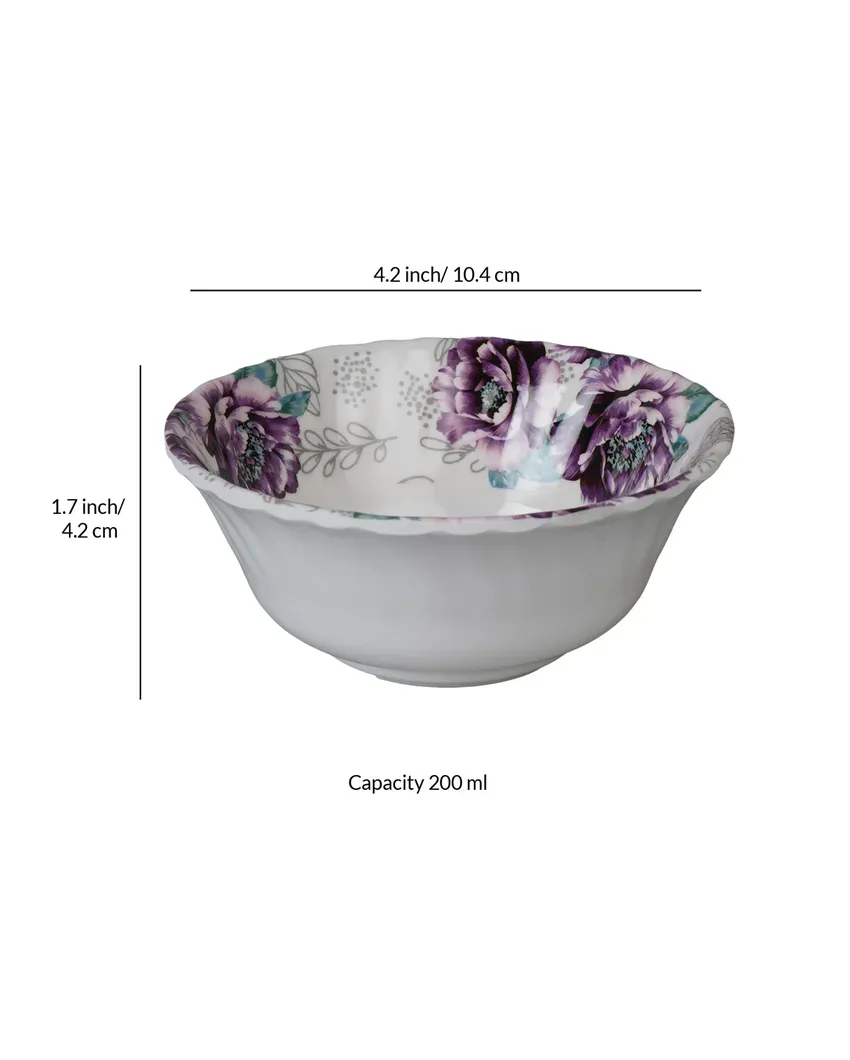 Charming Round Floral Printed Melamine Dinner | Pack of 18pcs