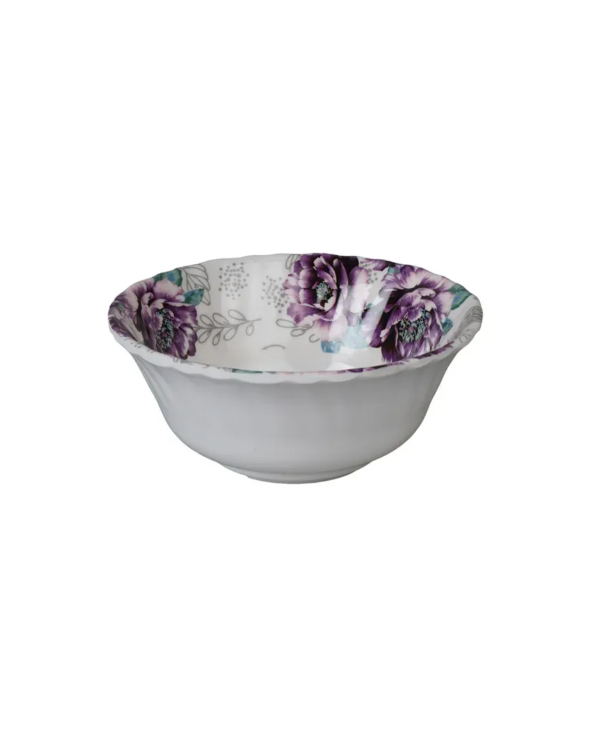 Charming Round Floral Printed Melamine Dinner | Pack of 18pcs