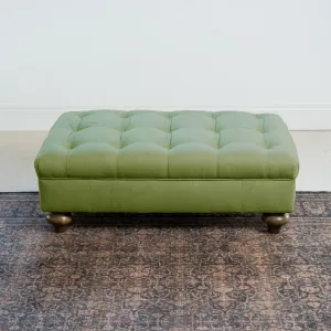 Chesterfield Footstool in Olive