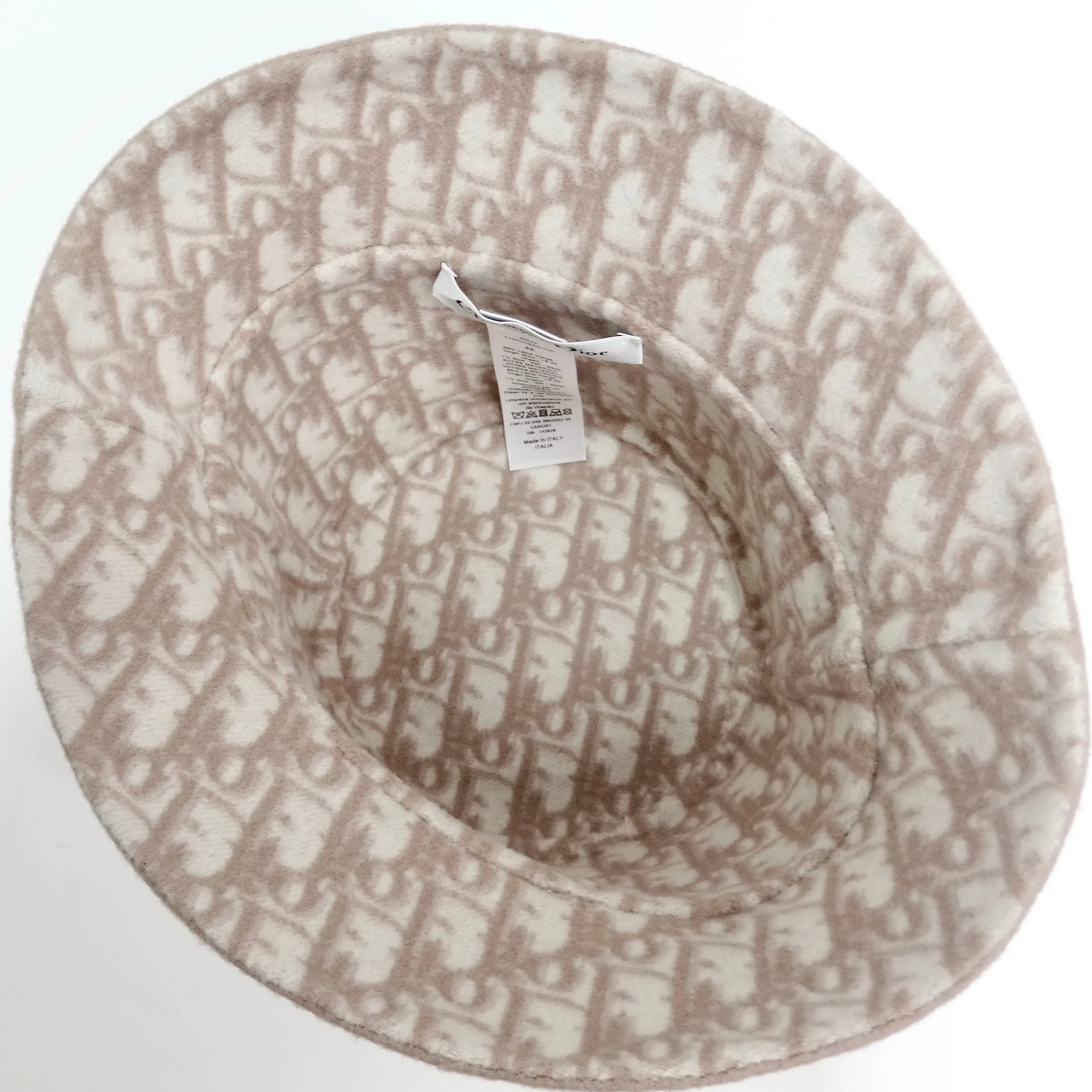Christian Dior Oblique Wool x Silk Bob Hat Reversible Pink