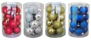 Christmas By Krebs TV021011A Shatterproof Ornament Assortment, 16 Count