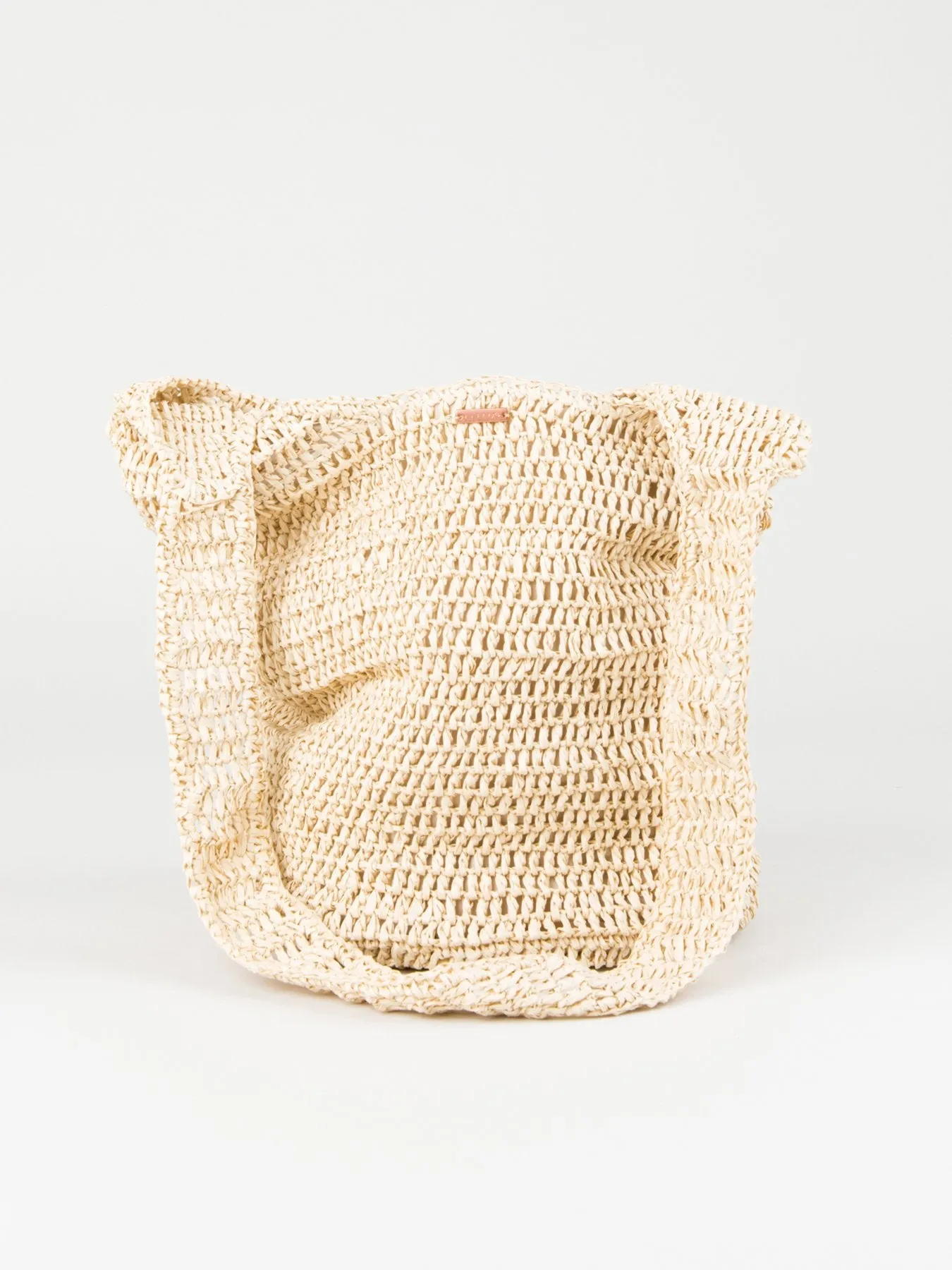 Clementine Straw Beach Bag - Bone