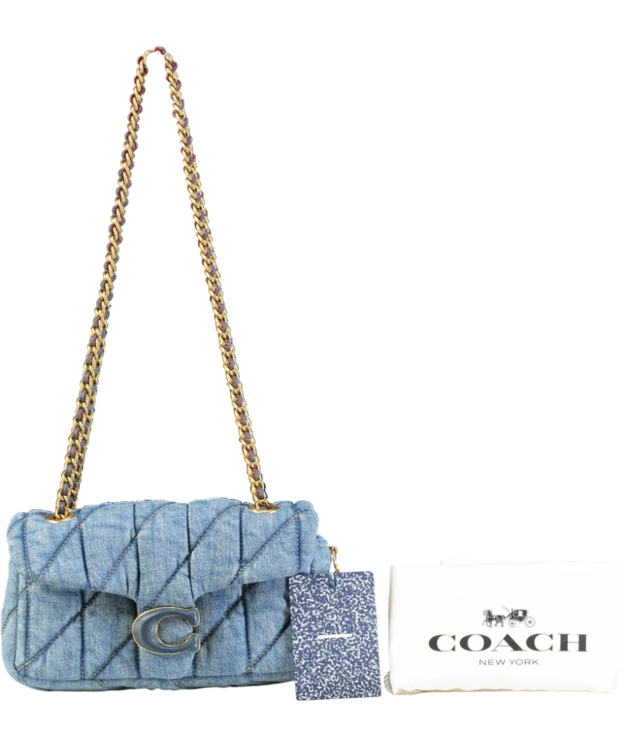 Coach Blue Tabby 20 Quilted Denim Cross-body Bag