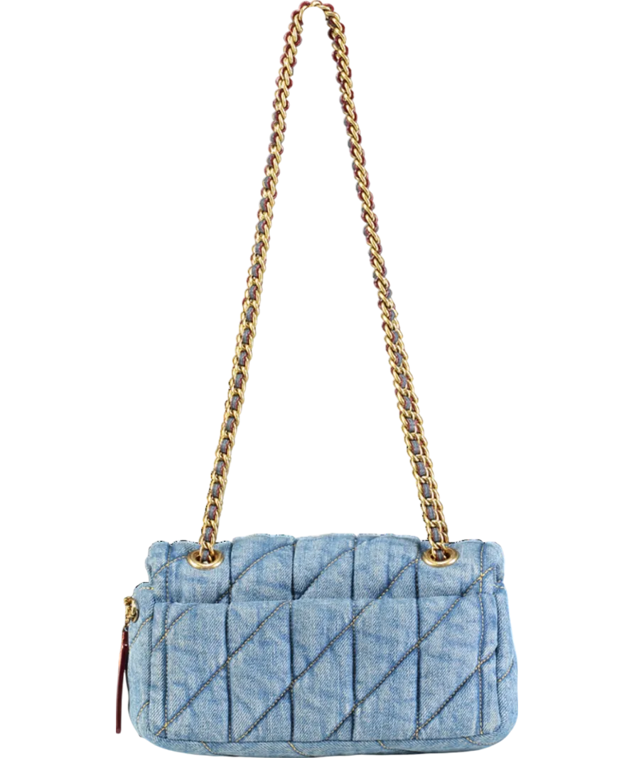 Coach Blue Tabby 20 Quilted Denim Cross-body Bag