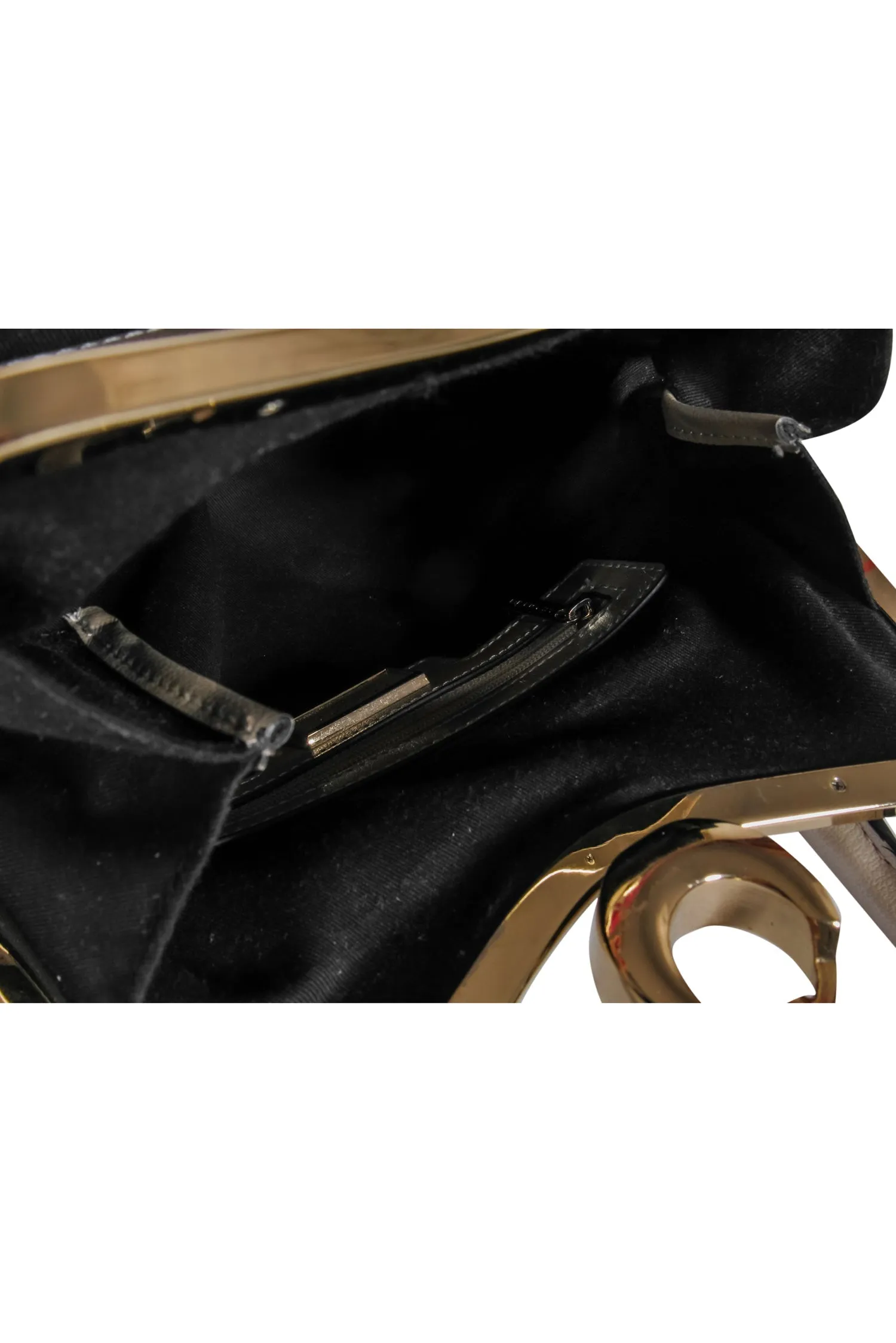 Cromia - Cream Convertible Leather Purse w/ Gold Frame