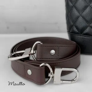 Cross Body Leather Strap - 50 inch Length, 1 inch (25mm) Wide - Choose Silver-tone or Black Connector Style - Modern Colors Collection