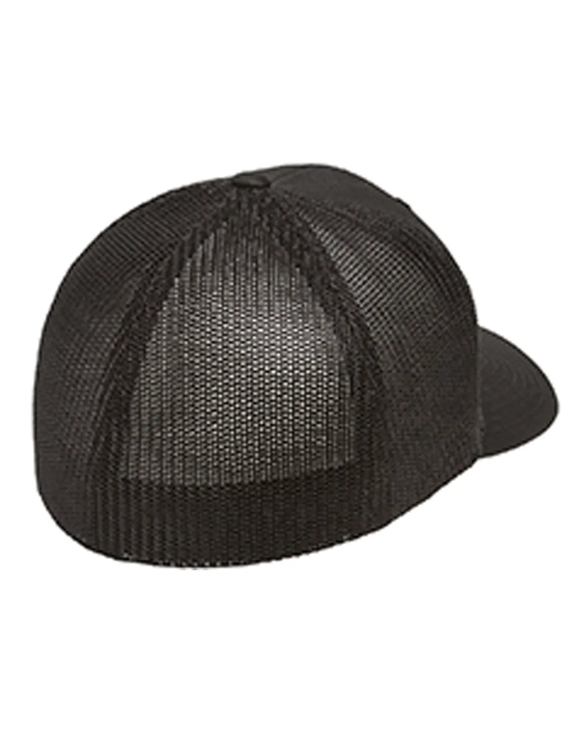 Flexfit 6-Panel Trucker Custom Caps, Black