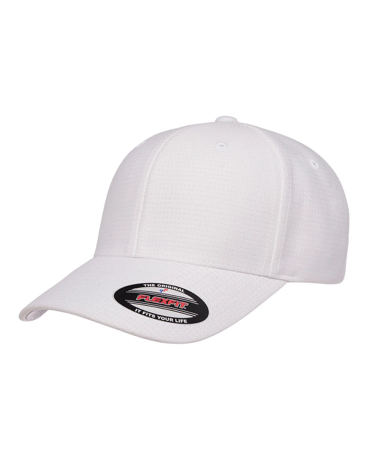 Flexfit Adult Cool & Dry Callocks Tricot Custom Caps, White