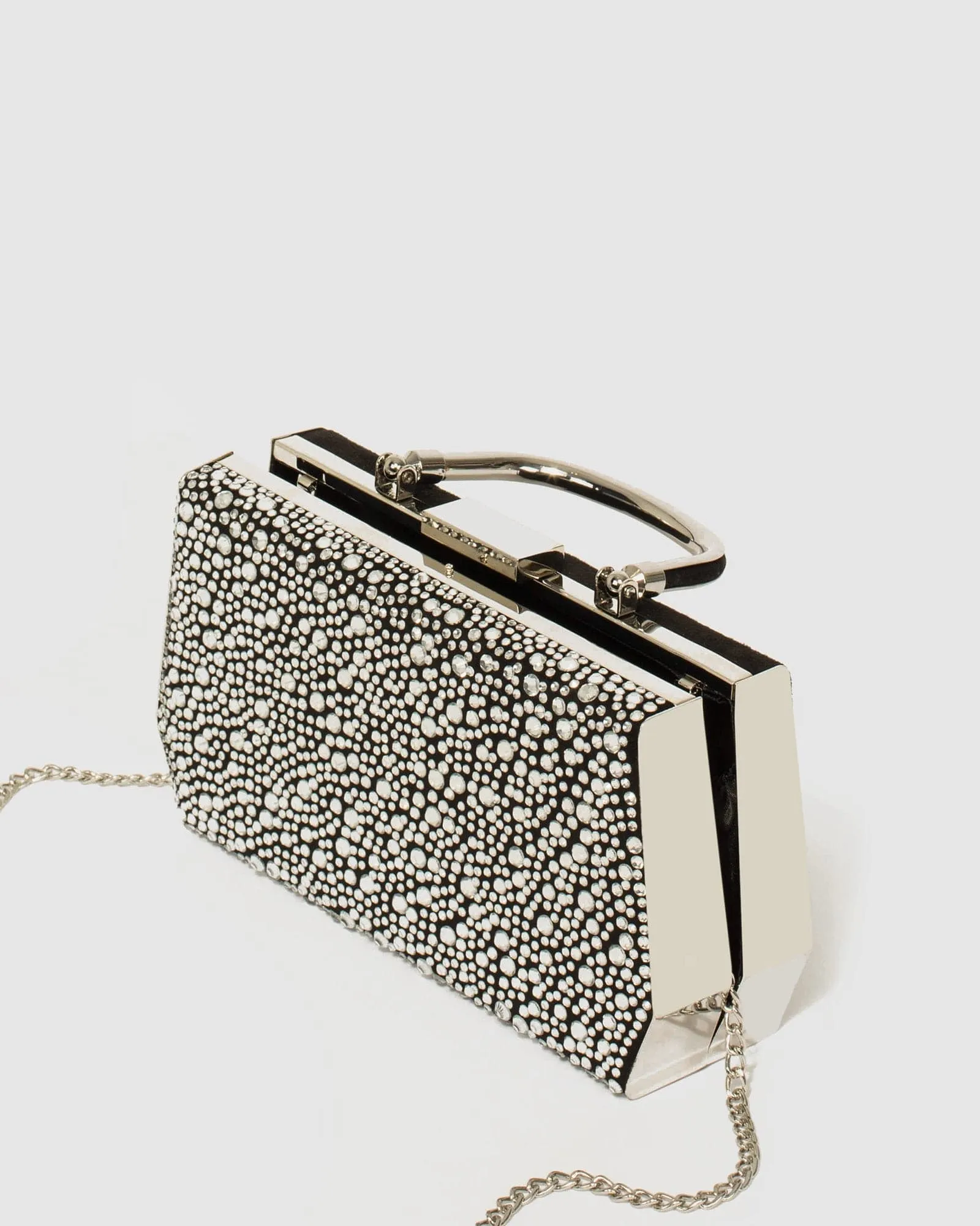Gia Crystal Top Handle Clutch Bag