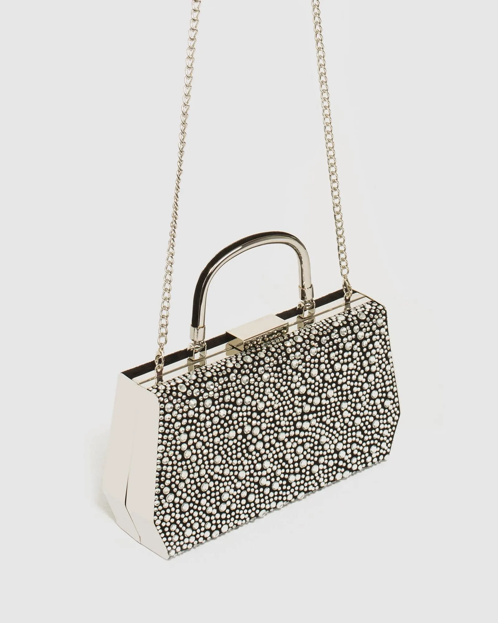Gia Crystal Top Handle Clutch Bag