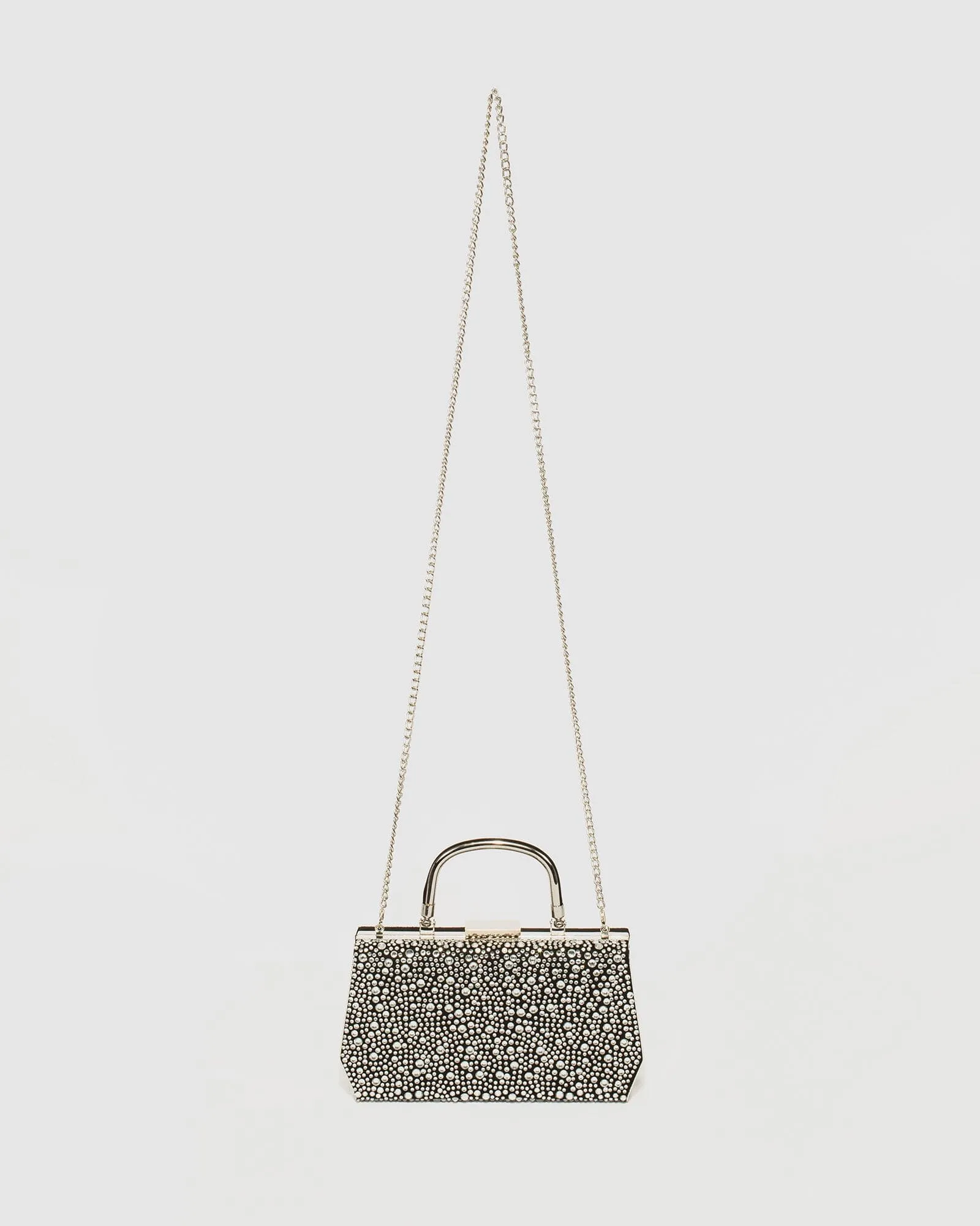 Gia Crystal Top Handle Clutch Bag