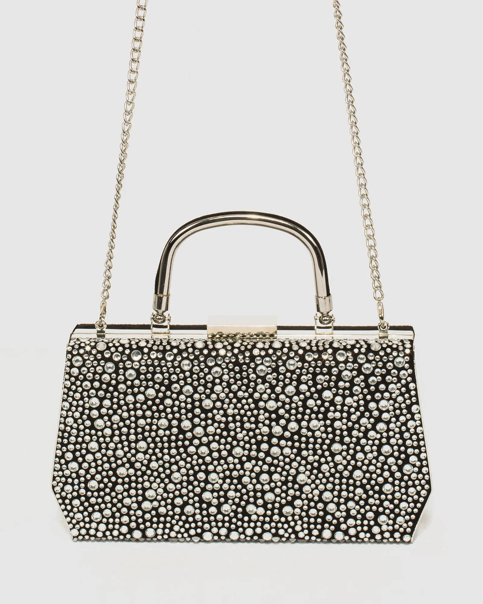 Gia Crystal Top Handle Clutch Bag