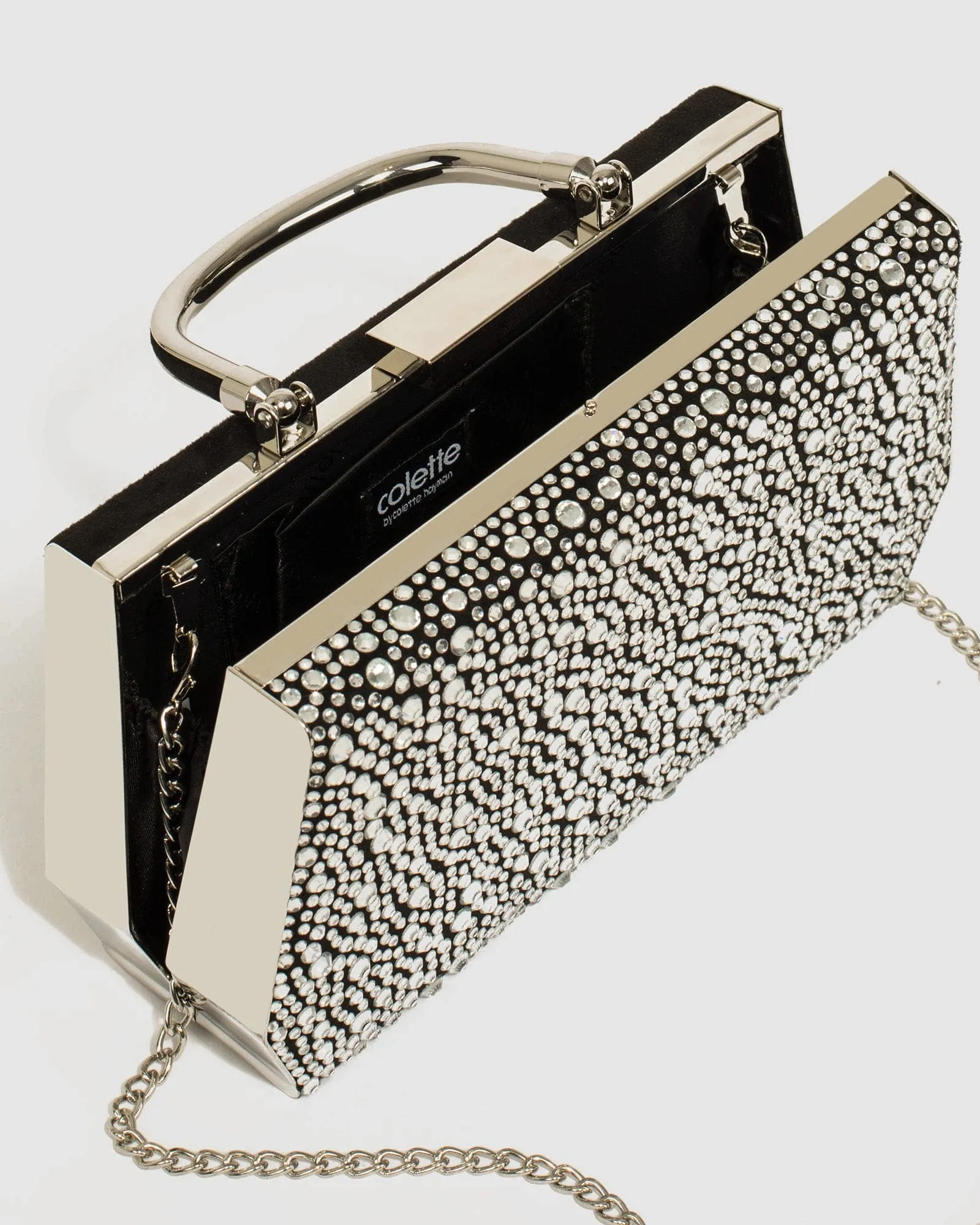 Gia Crystal Top Handle Clutch Bag