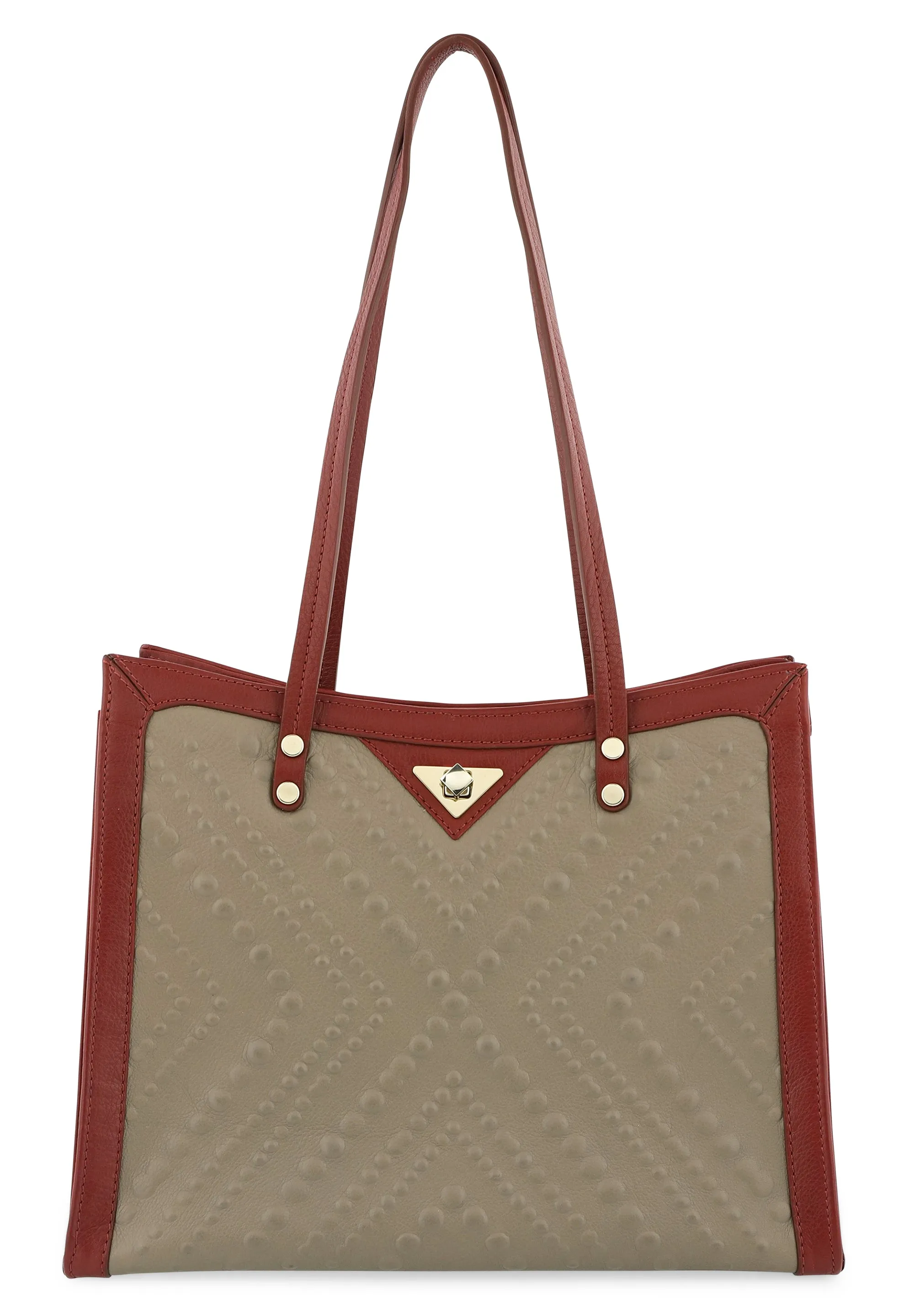 Handbag / Working Bag Merkatina City Brown Scarlet