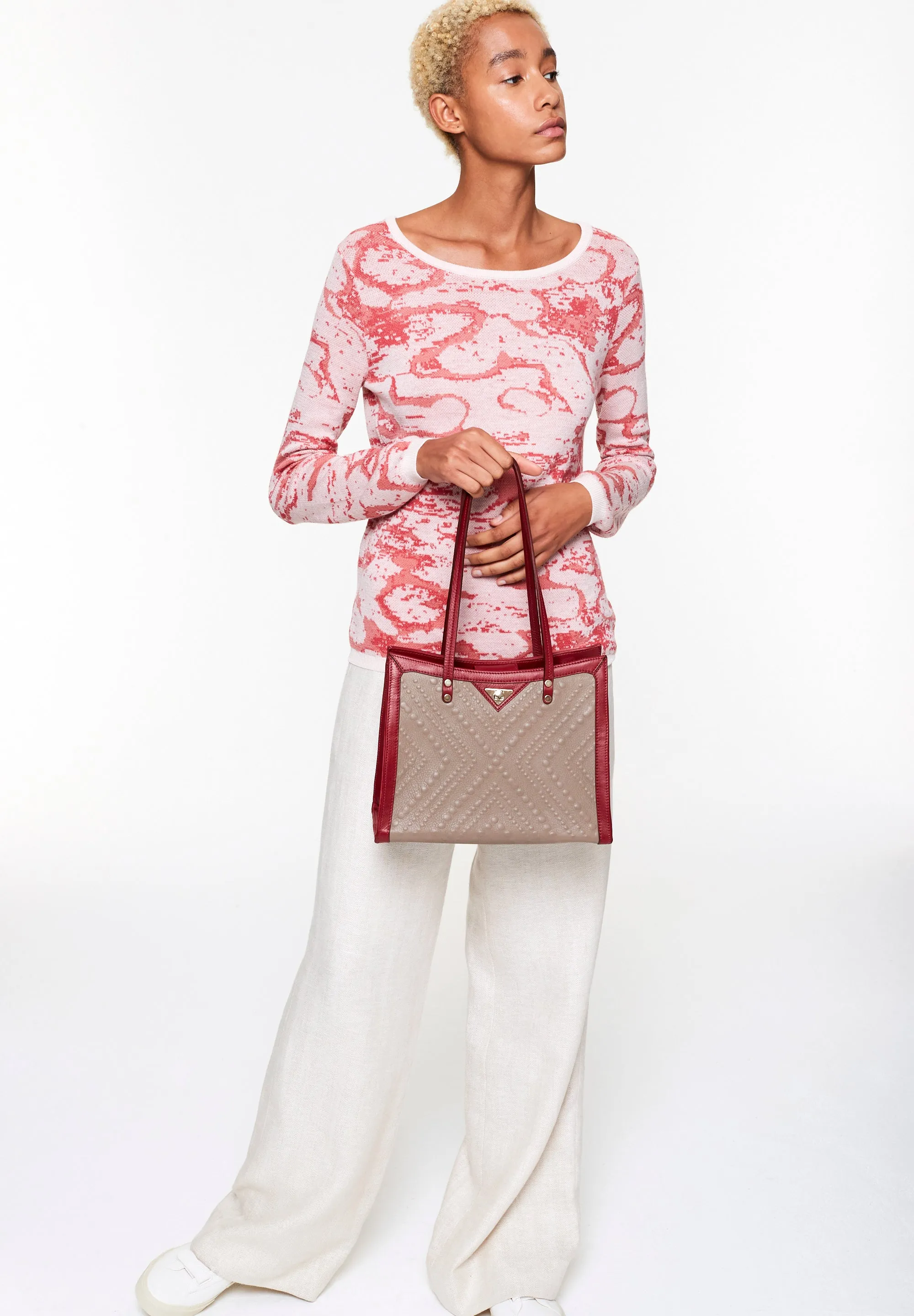 Handbag / Working Bag Merkatina City Brown Scarlet