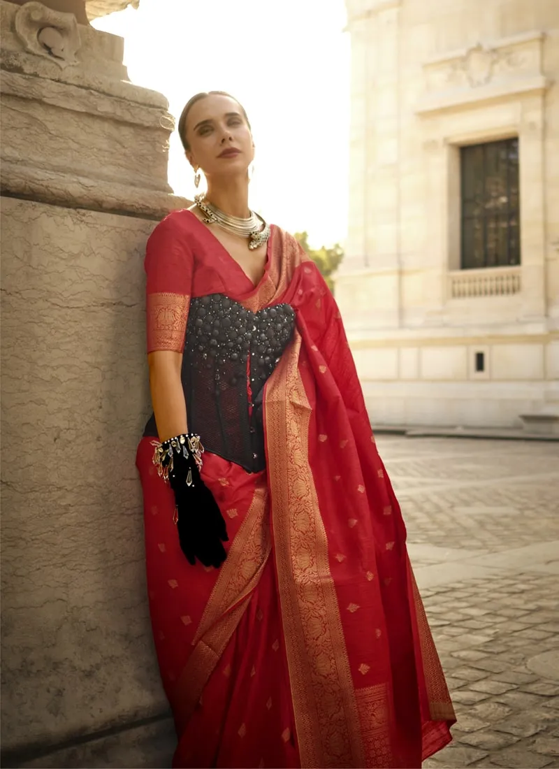 Handloom Weaving Khadi Silk Saree