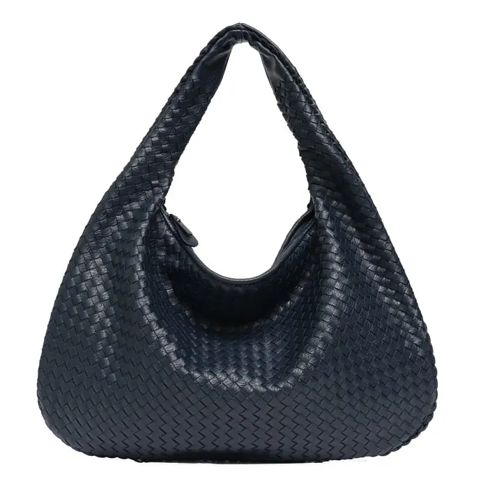 Handmade Casual Women's Patchwork Zipper Leather Handbag With Big Capacity