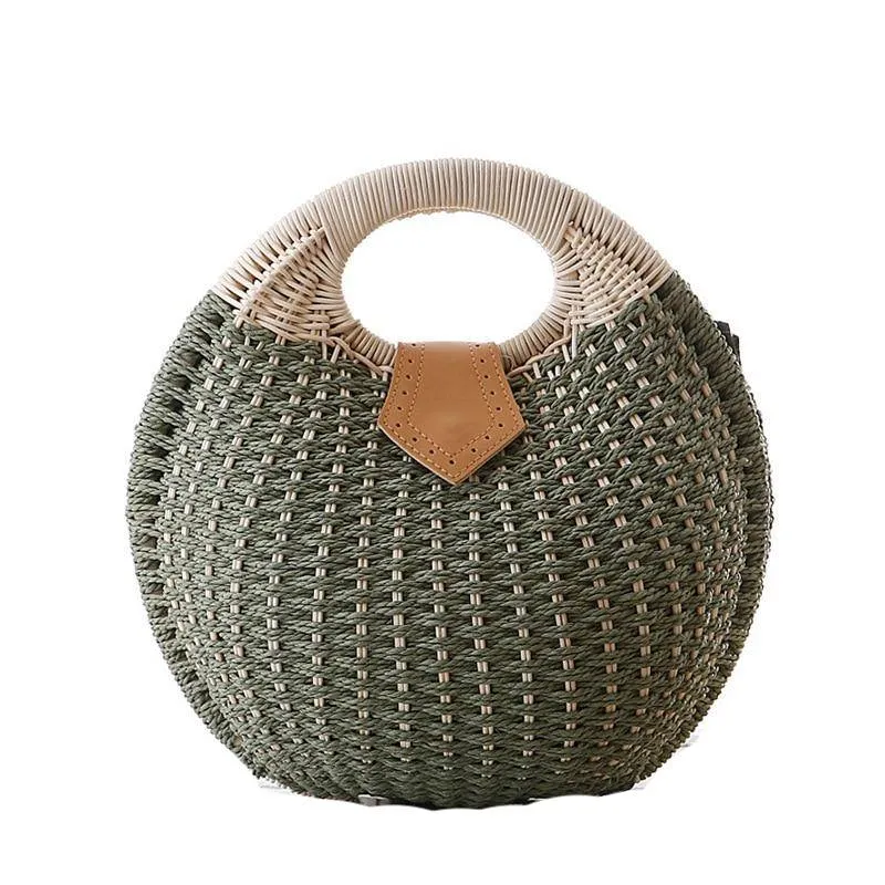 Handmade Casual Women's Shell Shape Straw Bags