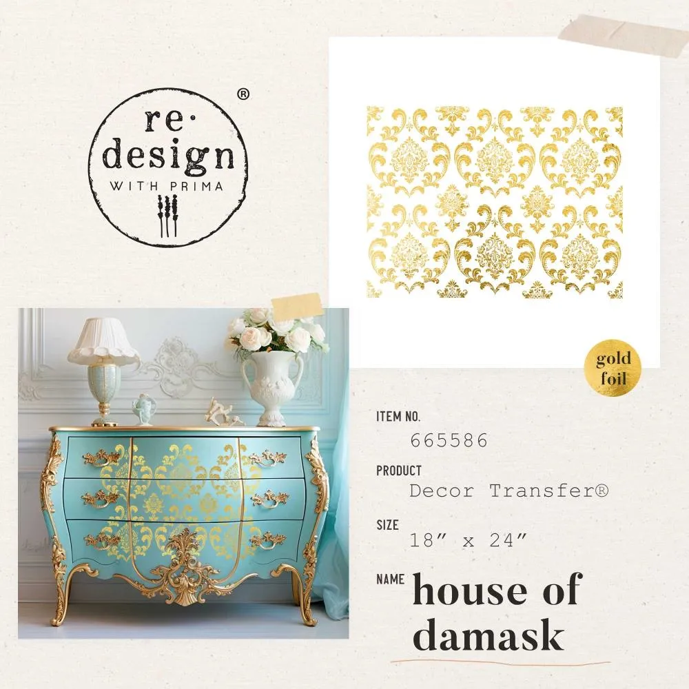 House of Damask {Gold Foil} Kacha® Décor Transfers {Re-Design}