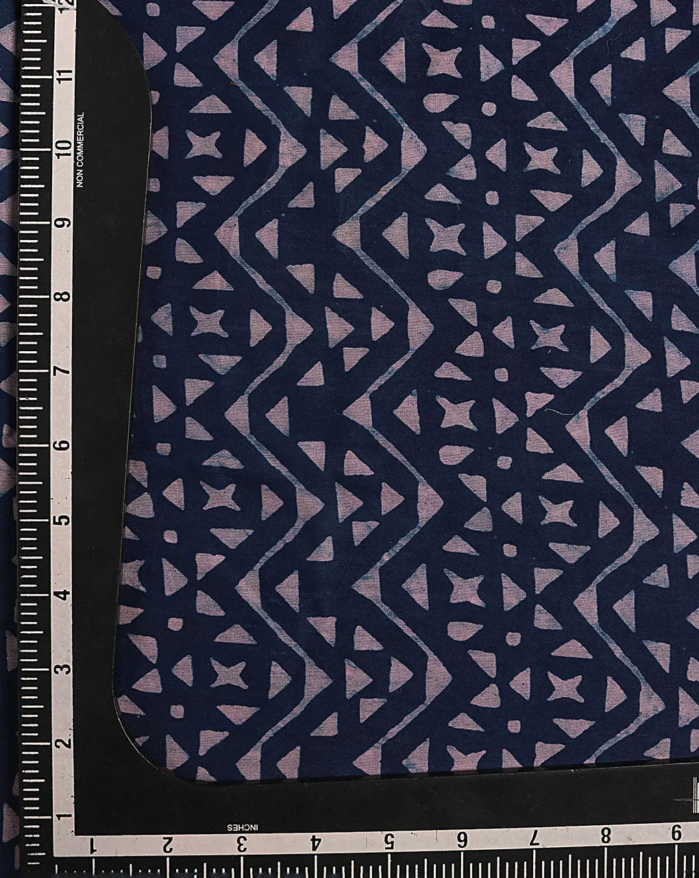 Indigo Hand Block Chanderi Fabric