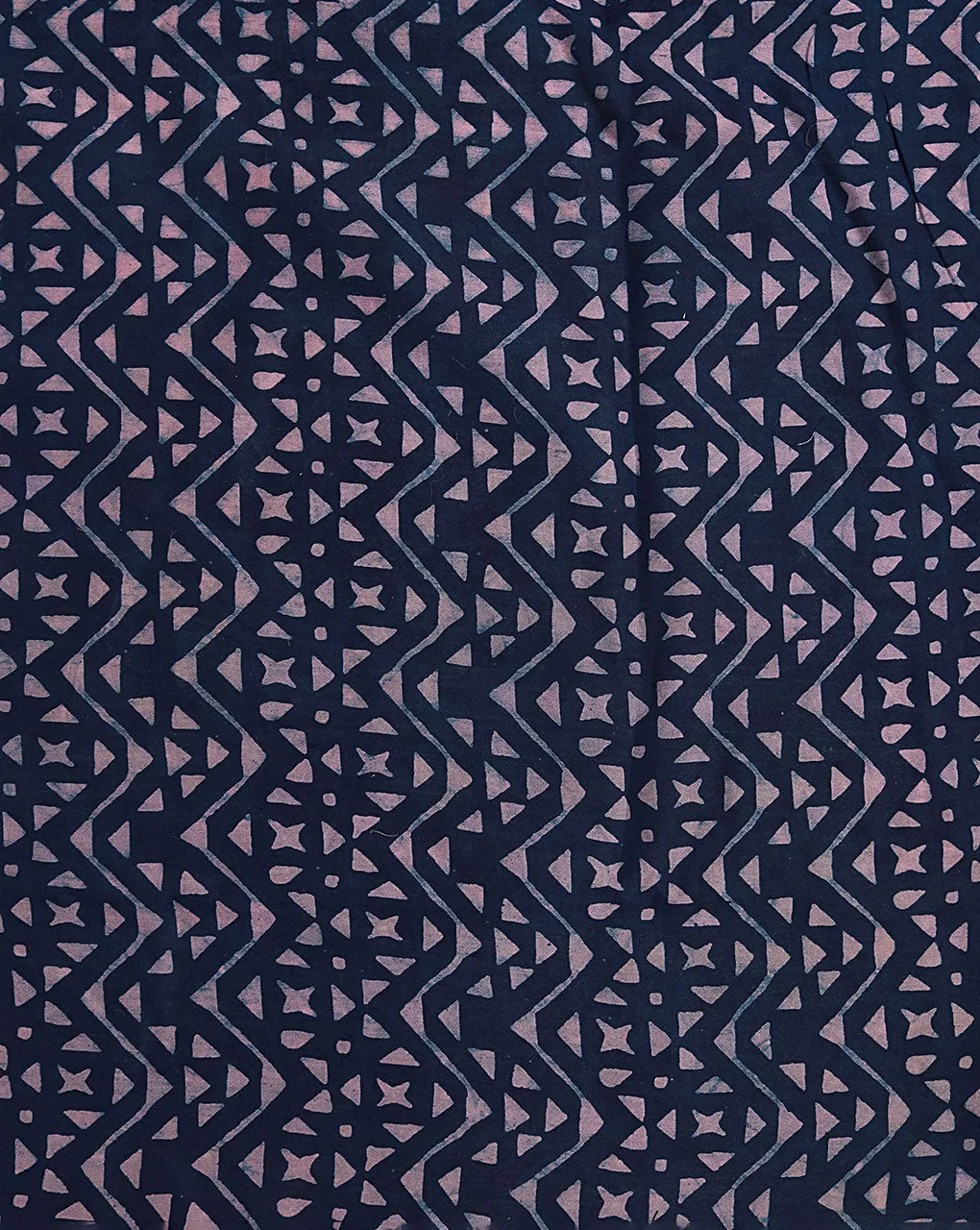 Indigo Hand Block Chanderi Fabric