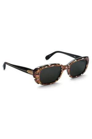 Krewe Milan D'oro   Black & Crystal Sunglasses