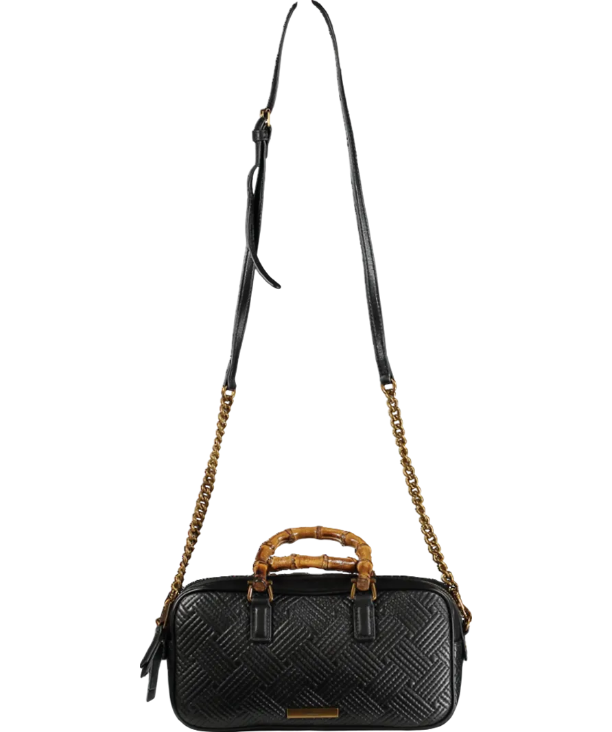 Kurt Geiger Black Mini Bamboo Bag
