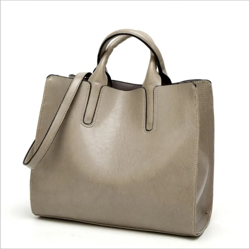 Leather Women handbags Simple handbag trend One Shoulder Messenger Bag trend bag