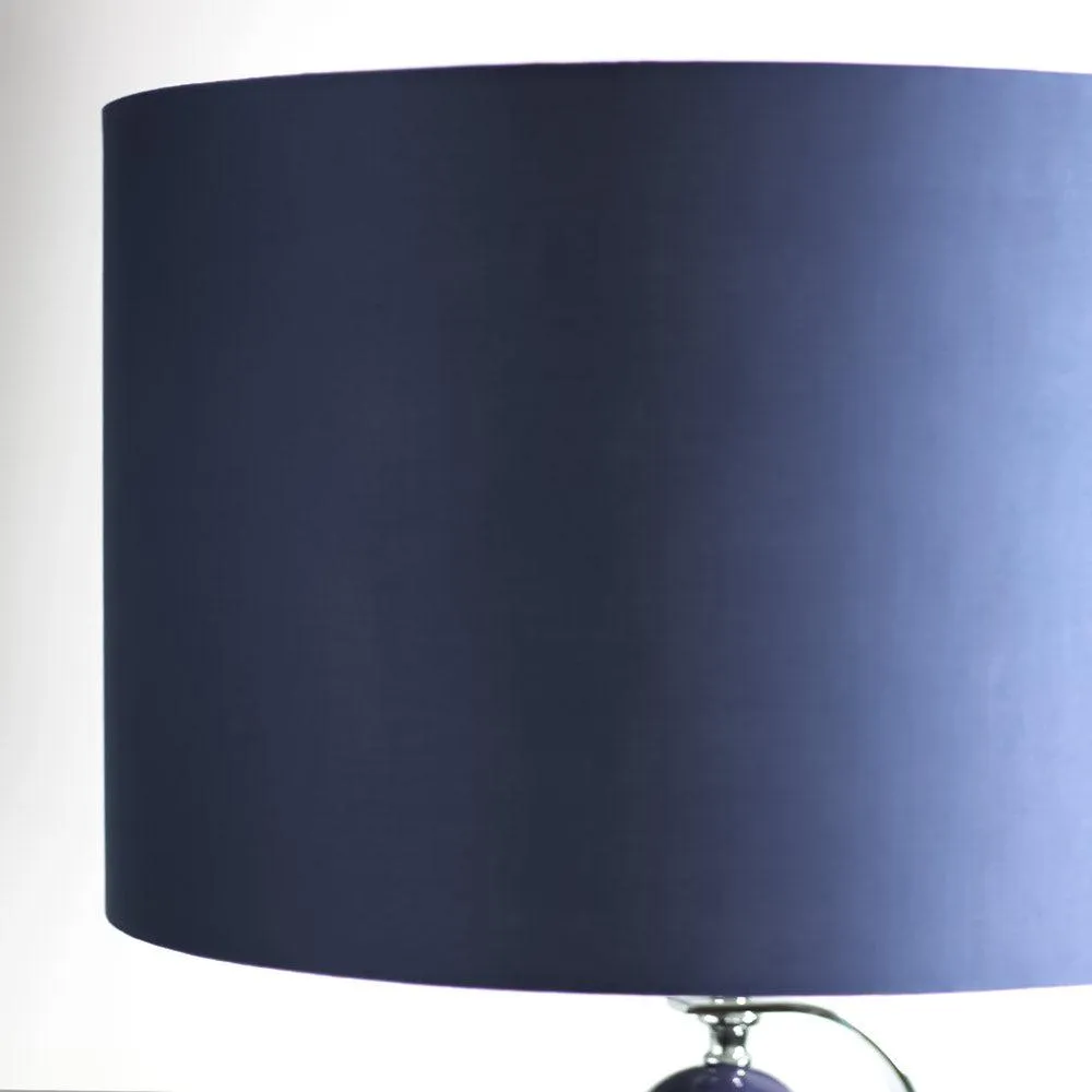 Lucy Chic Metal Floor Lamp - Navy Blue or White Linen Shade, 1600mm High, PL0159