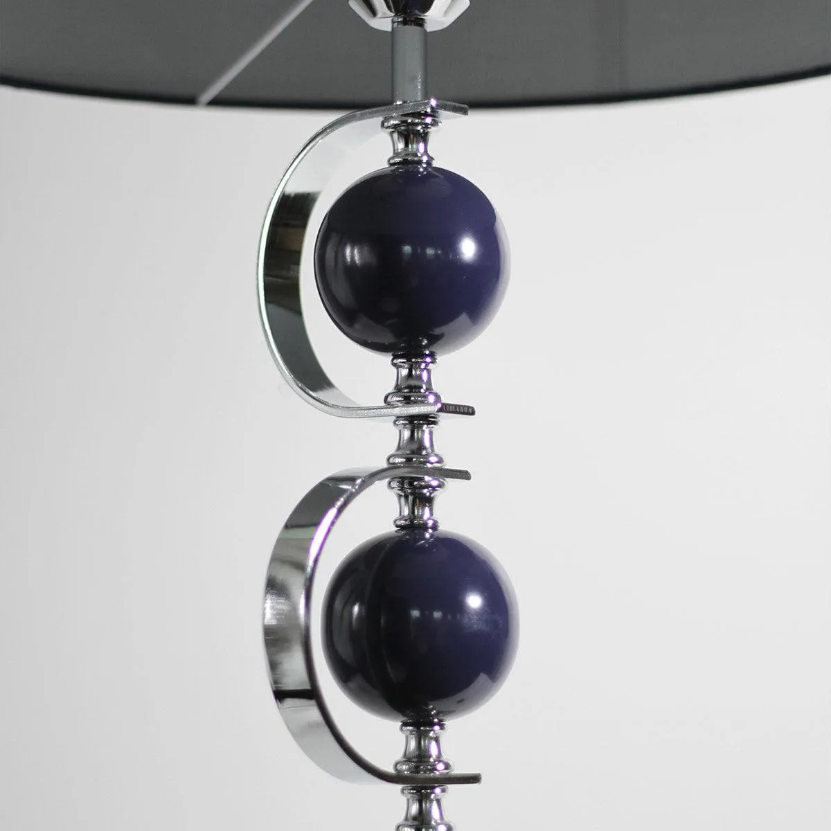 Lucy Chic Metal Floor Lamp - Navy Blue or White Linen Shade, 1600mm High, PL0159