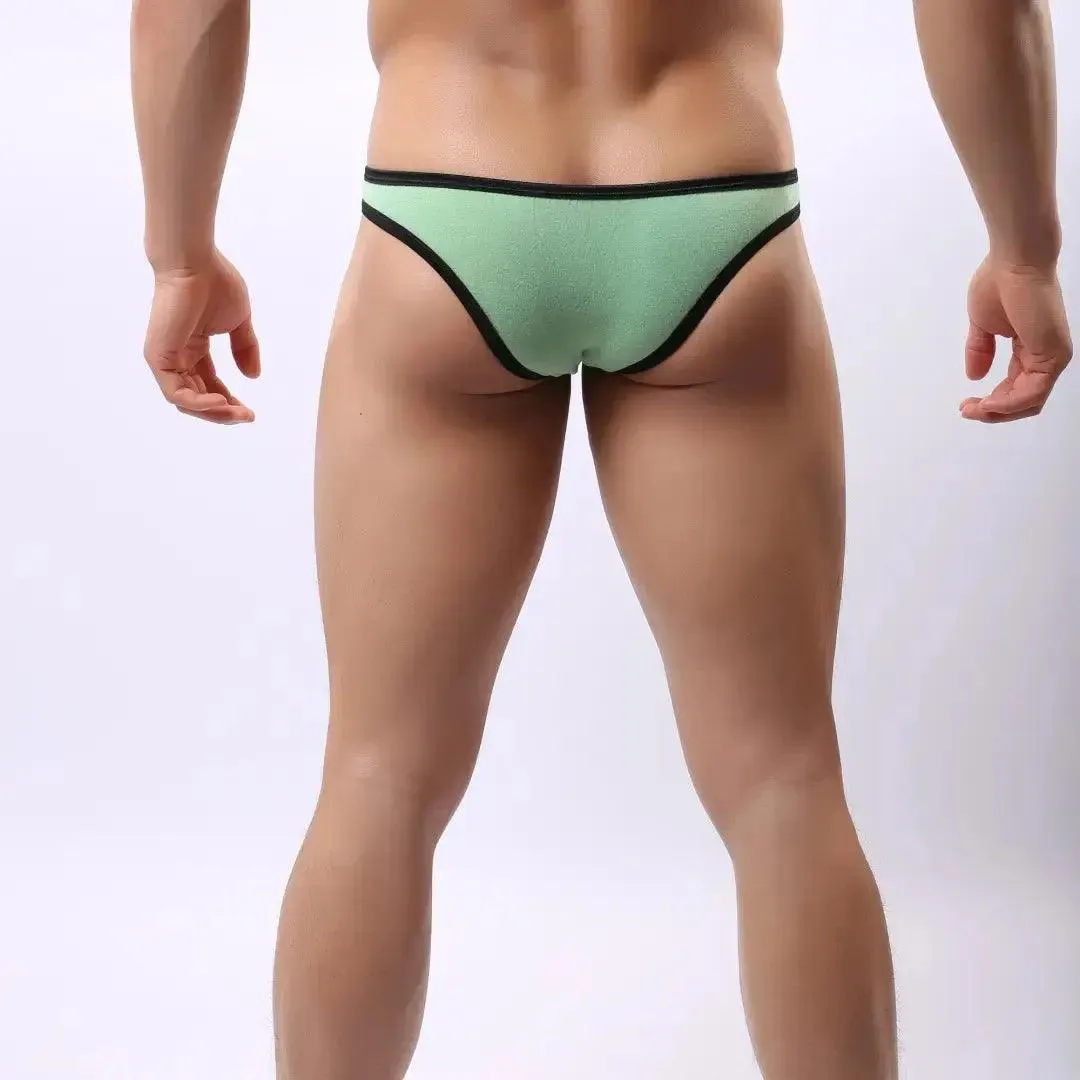 Men's Cotton Stretch Briefs with Contoured Pouch and Semi-Full Coverage Design Male Underwear