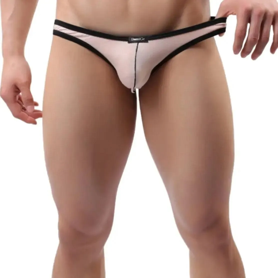 Men's Cotton Stretch Briefs with Contoured Pouch and Semi-Full Coverage Design Male Underwear