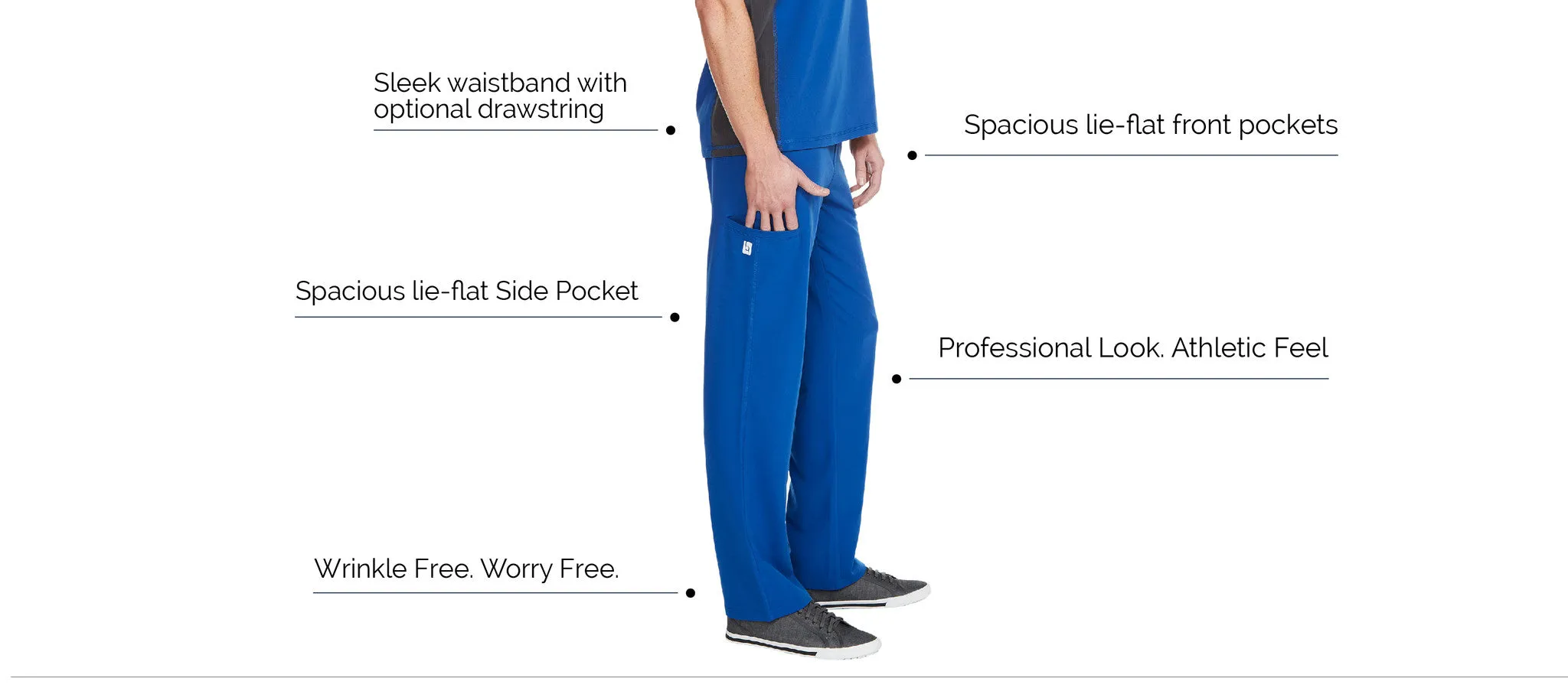 Men's "Sport Scrub" Pant - Royal Blue