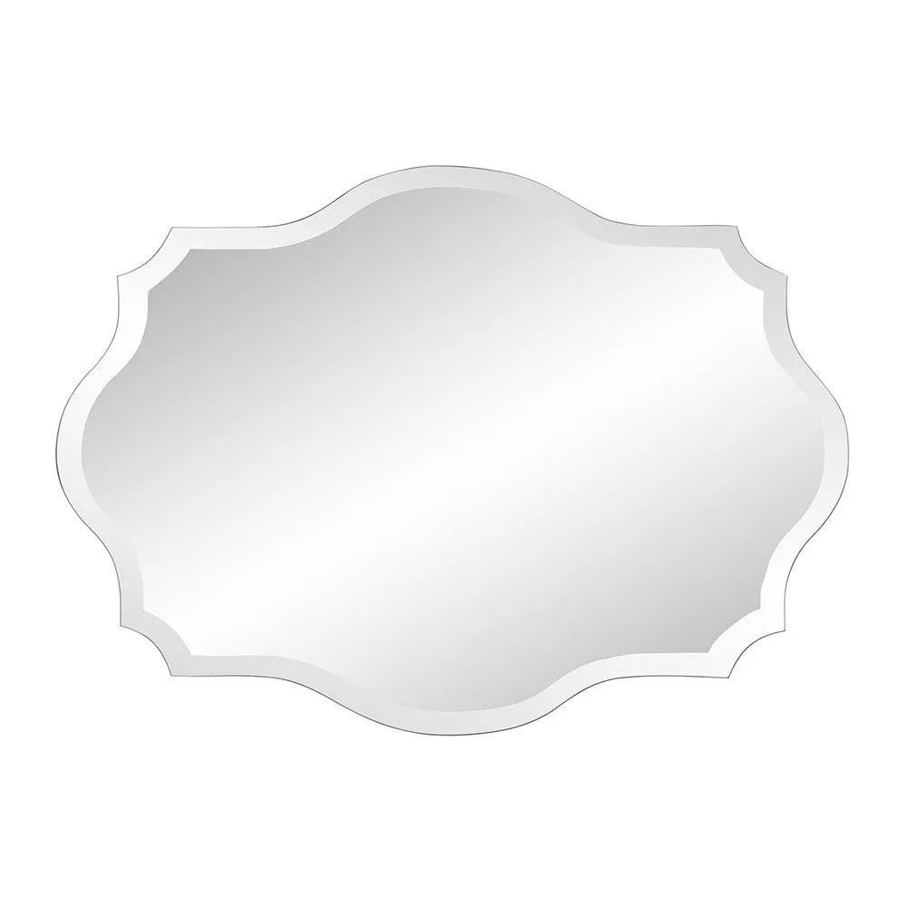 Minimalist Wall Mirror With Scalloped Corners And Curved Edges | 24"x32"